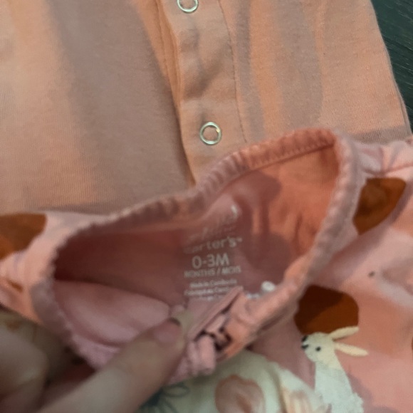 Baby Girl Sleepers Newborn 0-3 months Infant Sleep wear Lot Set of 6 - Picture 3 of 8